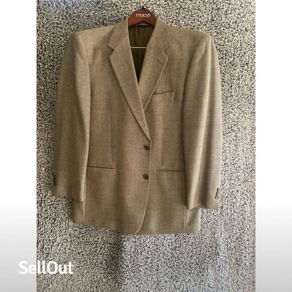 Loro Piana Men's XL Multicolor Wool Sport Blazer Herringbone Formal